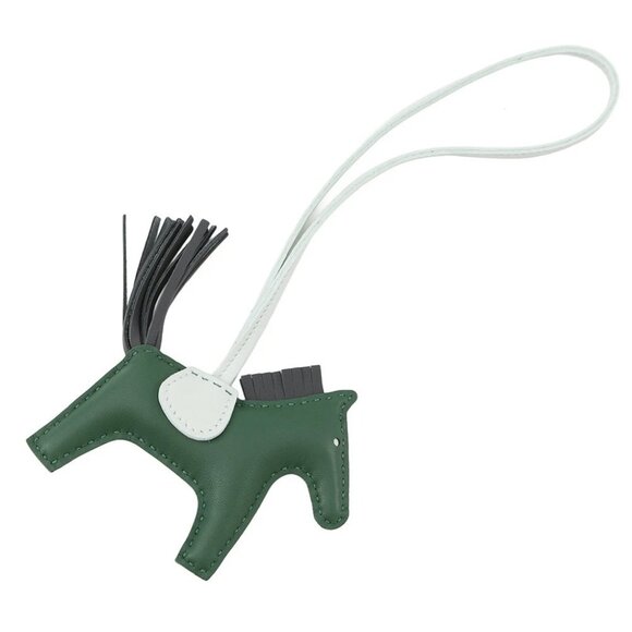 HERMES Rodeo Size PM Lambskin Vert Moyen/VertPeppermint/Ardoise - Picture 3 of 4